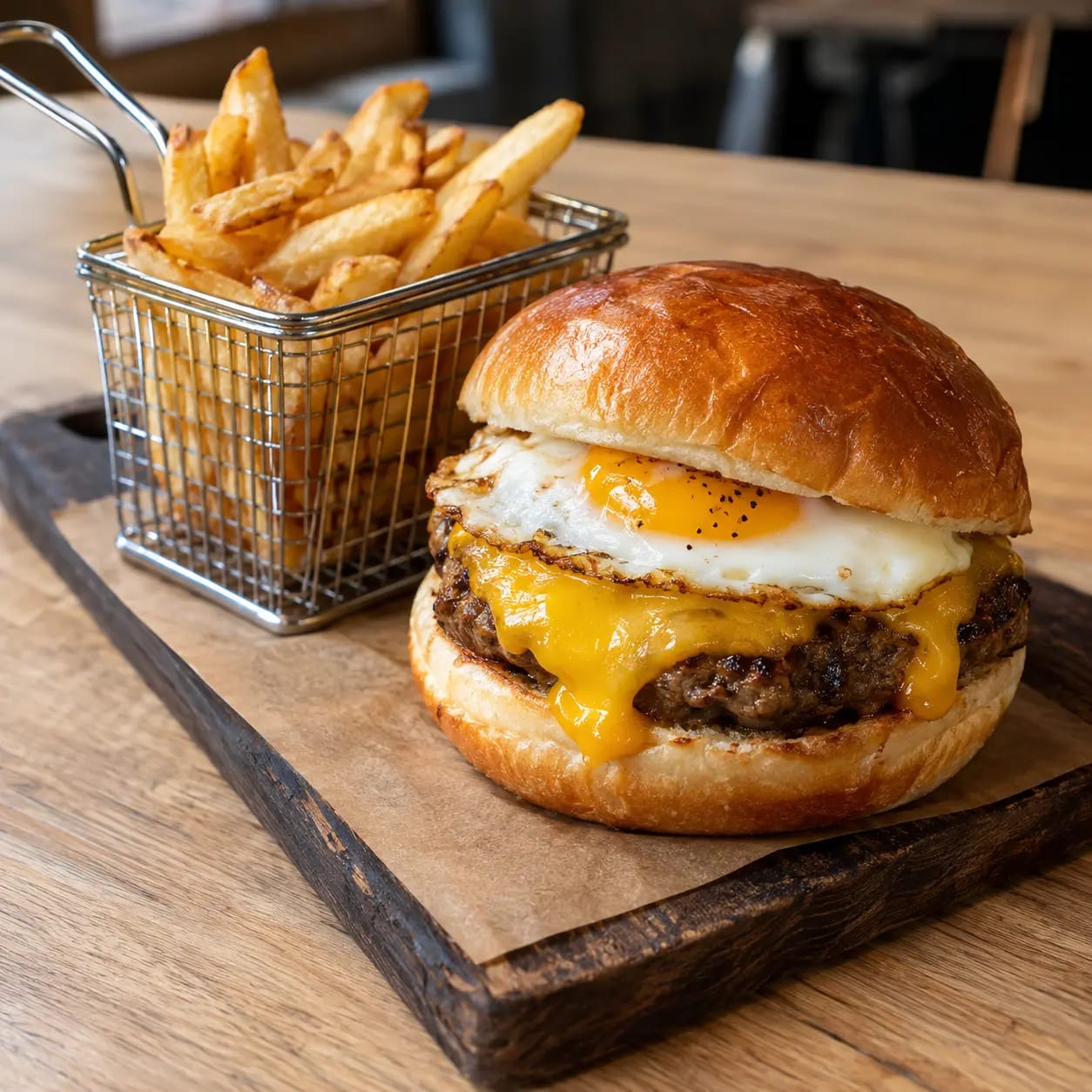 Cheese Burger + Œuf